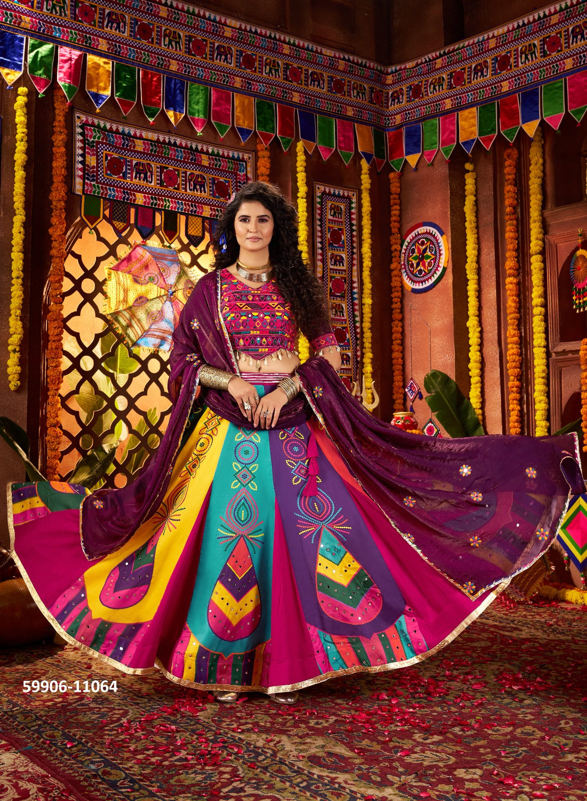 Premium Traditional Lehenga Collection – Multiple Fabrics & Sizes (Retail & Wholesale) CK 59906 - B