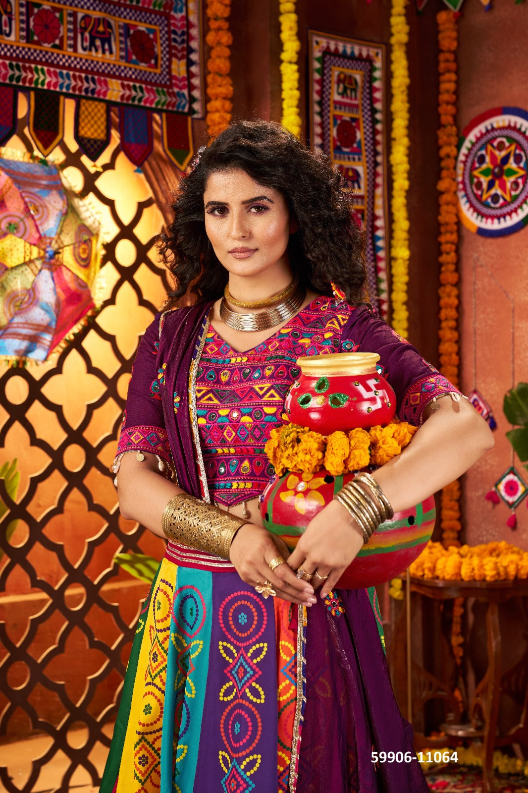 Premium Traditional Lehenga Collection – Multiple Fabrics & Sizes (Retail & Wholesale) CK 59906 - B