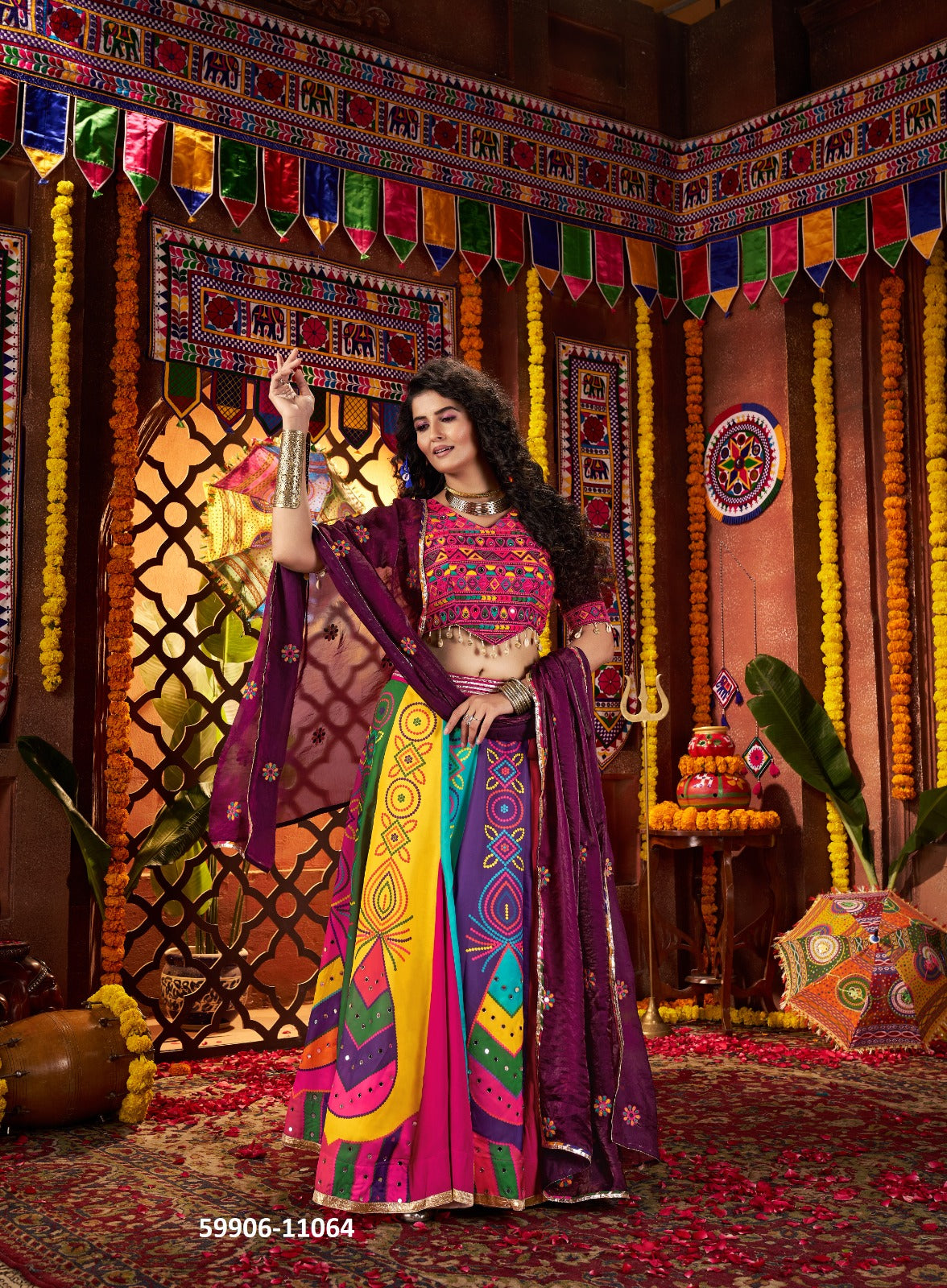 Premium Traditional Lehenga Collection – Multiple Fabrics & Sizes (Retail & Wholesale) CK 59906 - B