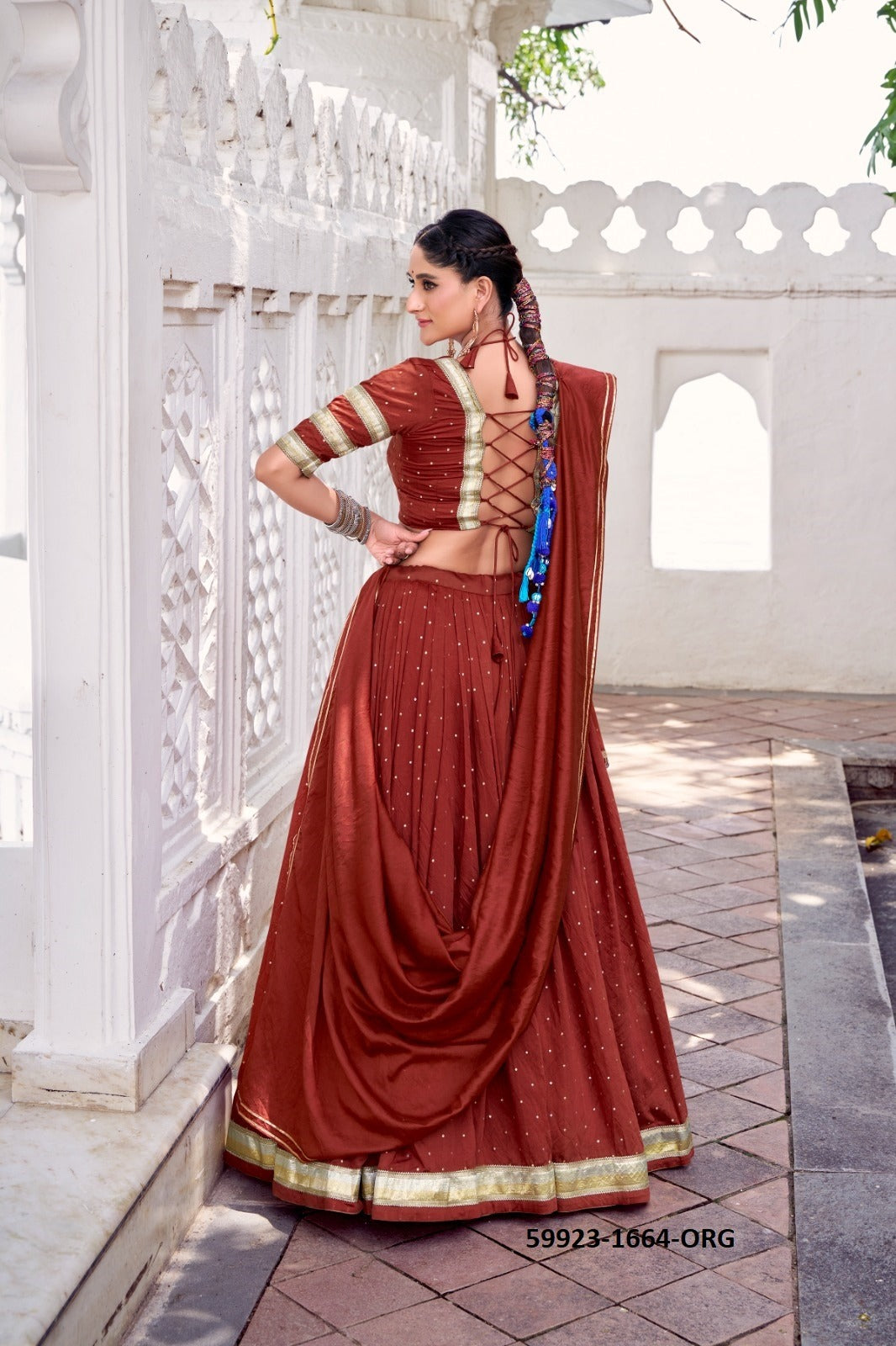Traditional Chanderi Zari Weaving Lehenga Set – Readymade (With Blouse & Dupatta)