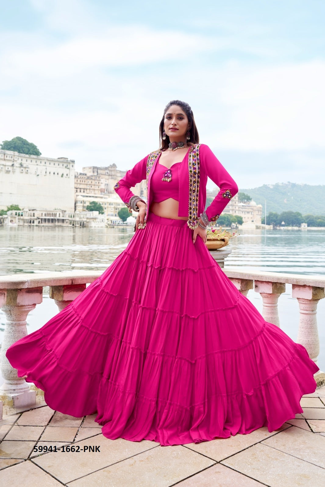 🌸 RAJUDI Navratri Special Lehenga Choli with Koti 🌸 59941 B